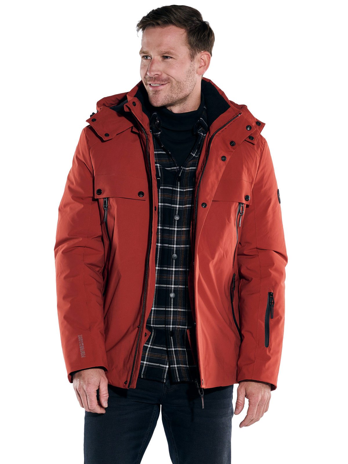Produktbild von Engbers Herren Jacke Mit Dezenter Struktur Rot Regular Uni, Aus