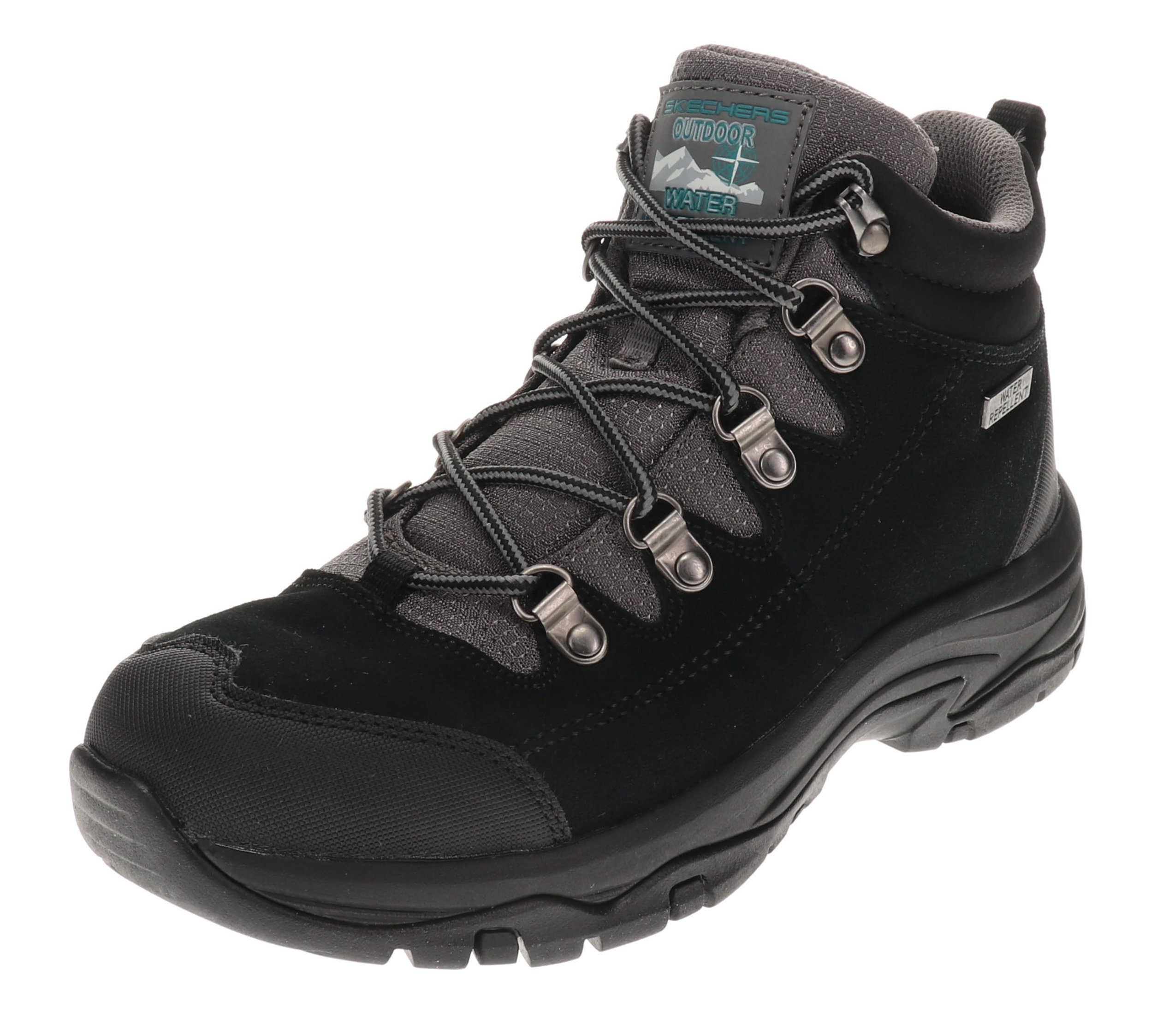 Skechers Trego Trekkingschuh BKGY - Black-Suede-Grey-Mesh / Schwarz-Grau