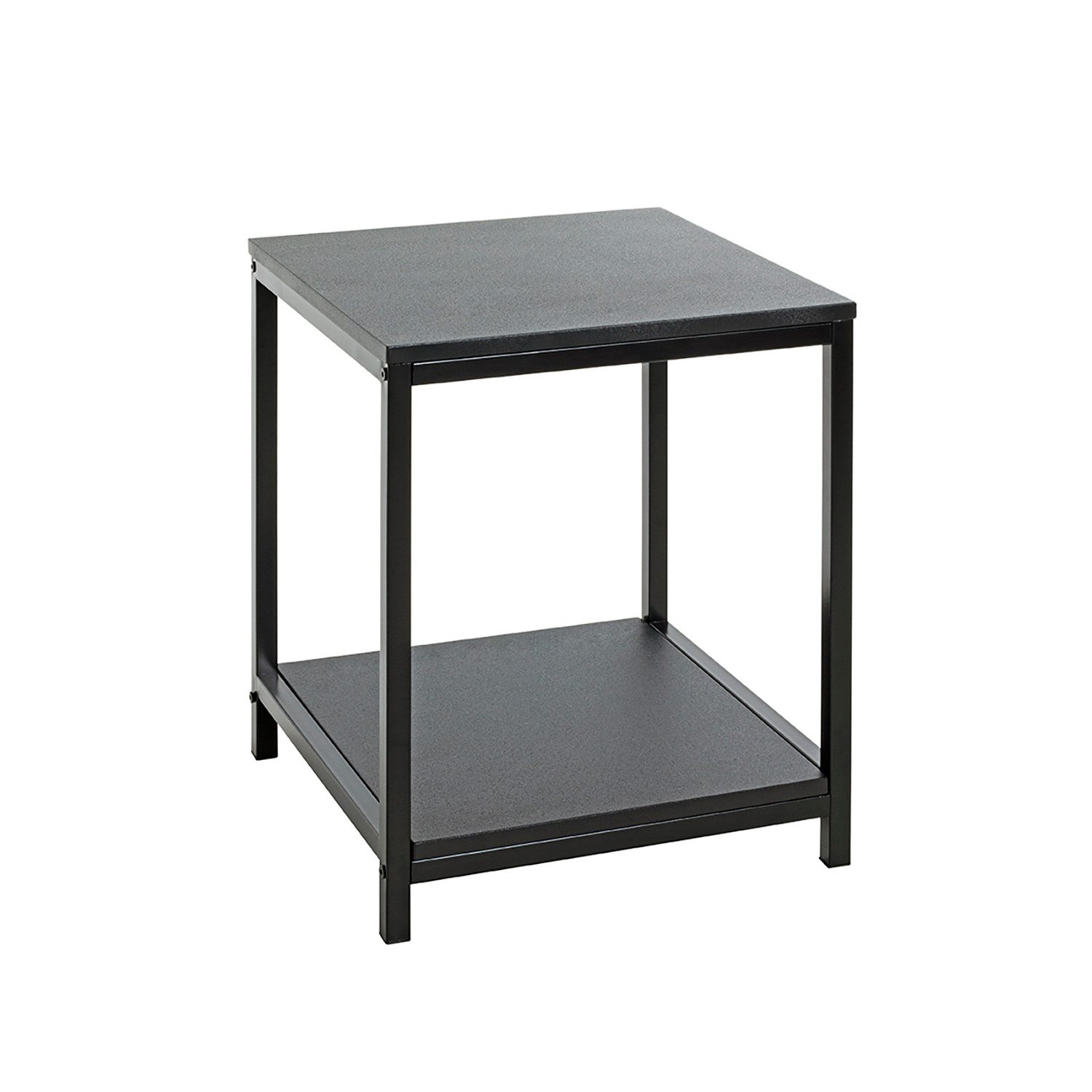 Beistelltisch Tisch - schwarz aus MDF, Metall - H. 50cm x B. 40cm - Sofatisch