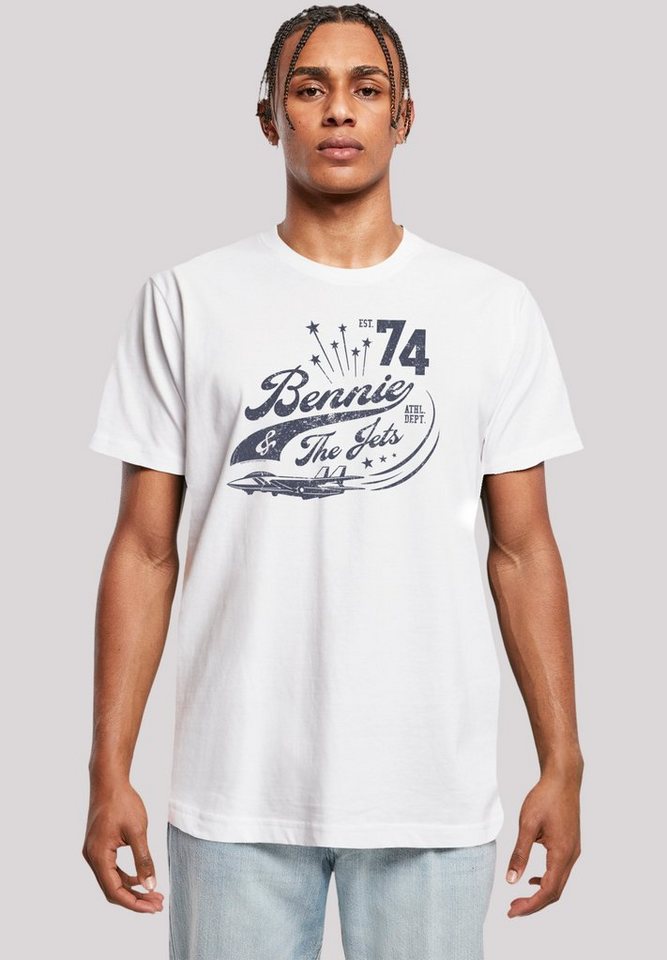 F4NT4STIC T-Shirt Elton John Bennie And The Jets Musik, Band, Logo,  Körperbetonter, langer und schmaler Schnitt
