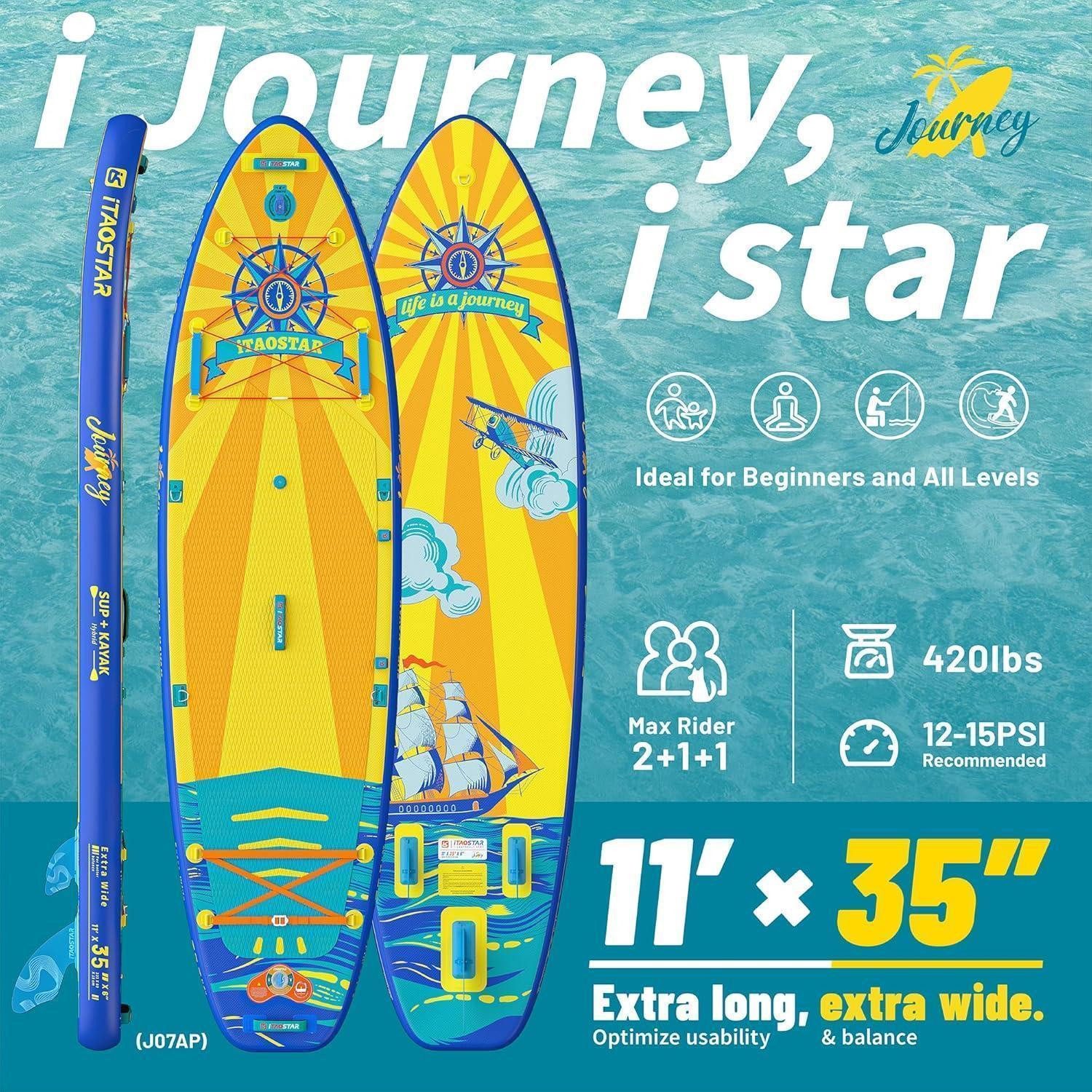 LuxusKollektion Inflatable SUP-Board SUP Board Aufblasbar Extrabreit Allround SUPJ07A-SUP-Paddelbrett