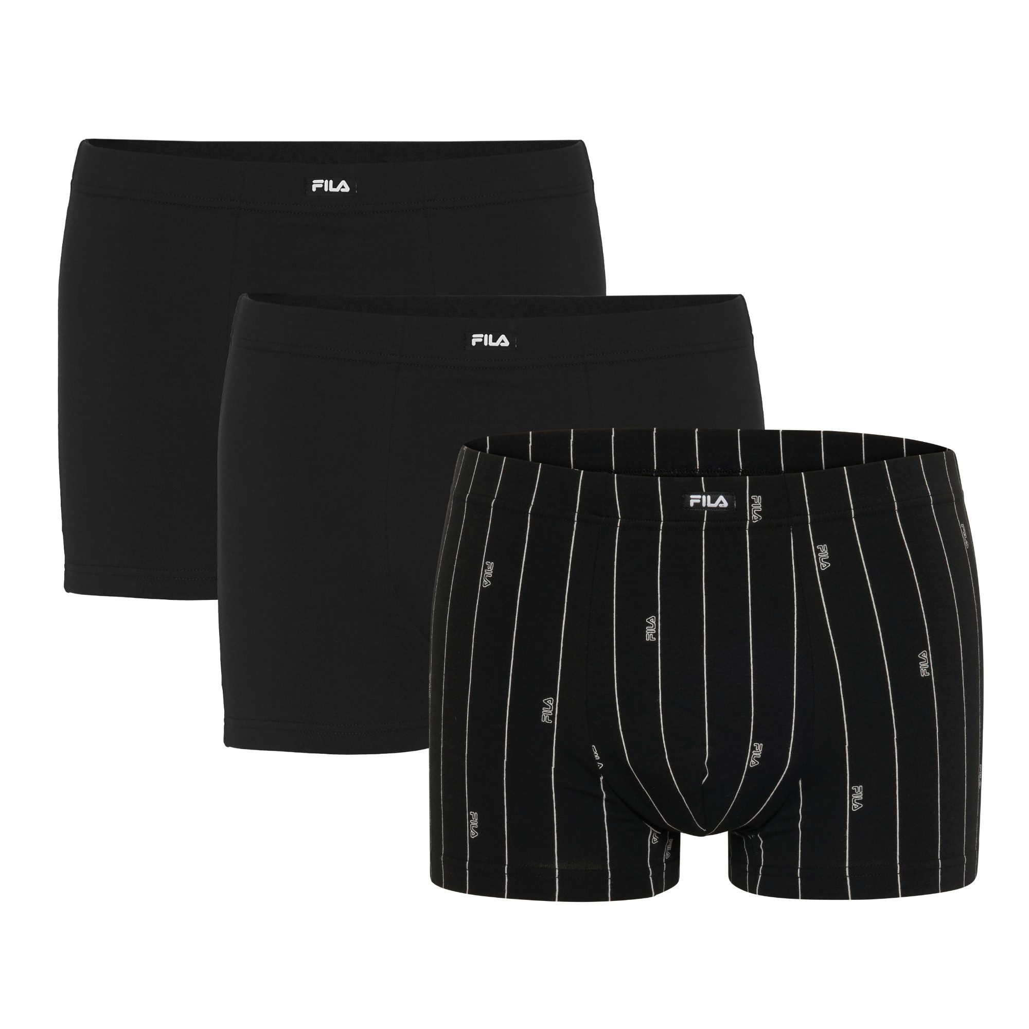 Fila Boxer (3er Pack) ohne Eingriff, elastisch, bequem, Baumwollmix