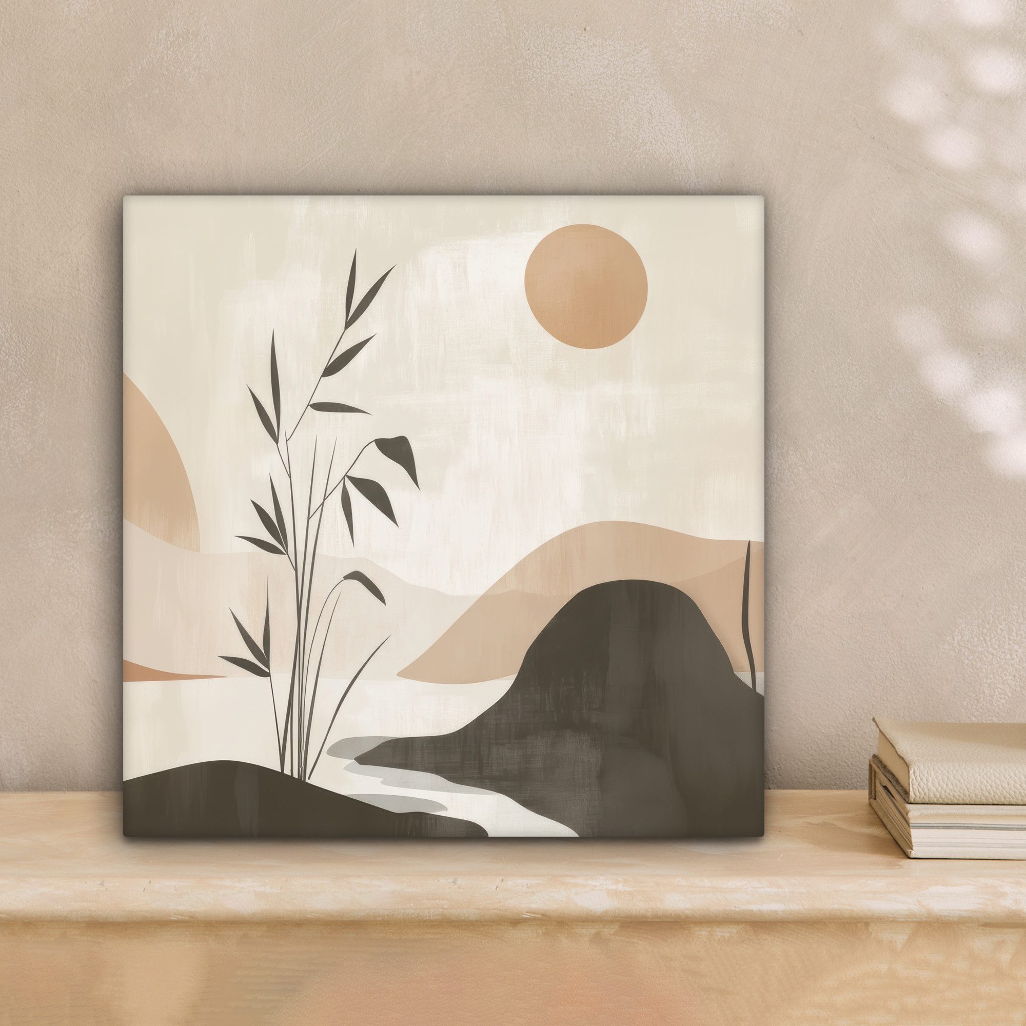 OneMillionCanvasses® Leinwandbild Japandi - Landschaft - Beige, Fotodruck ( günstig online kaufen
