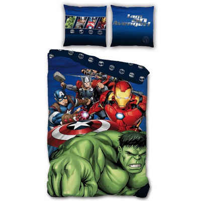 Bettwäsche »Marvel Avengers Classic Comic Mikrofaser Bettwäsche«, MARVEL, Polyester, 135-140x200 cm Deckenbezug, 63x63 cm Kissenbezug