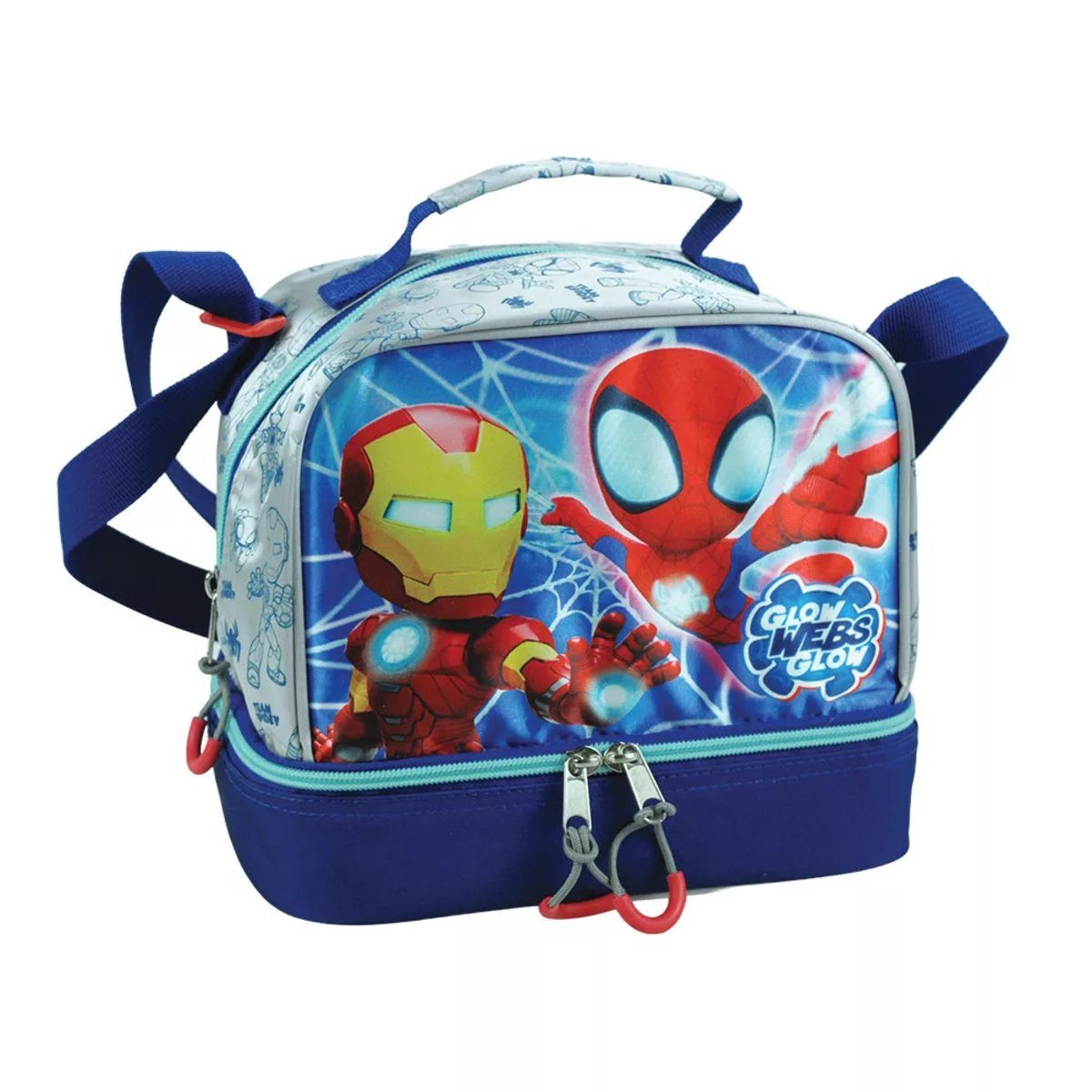 Spiderman Lunchbox Spiderman Spidey Glow Thermo Brotzeit-Tasche 21 cm, Polyester, (1-tlg)