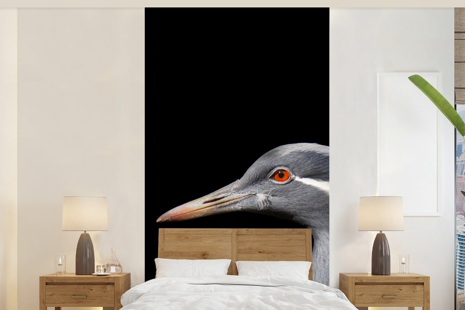MuchoWow Fototapete Vogel - Tiere - Porträt, Matt, bedruckt, (2 St), Vliestapete für Wohnzimmer Schlafzimmer Küche, Fototapete
