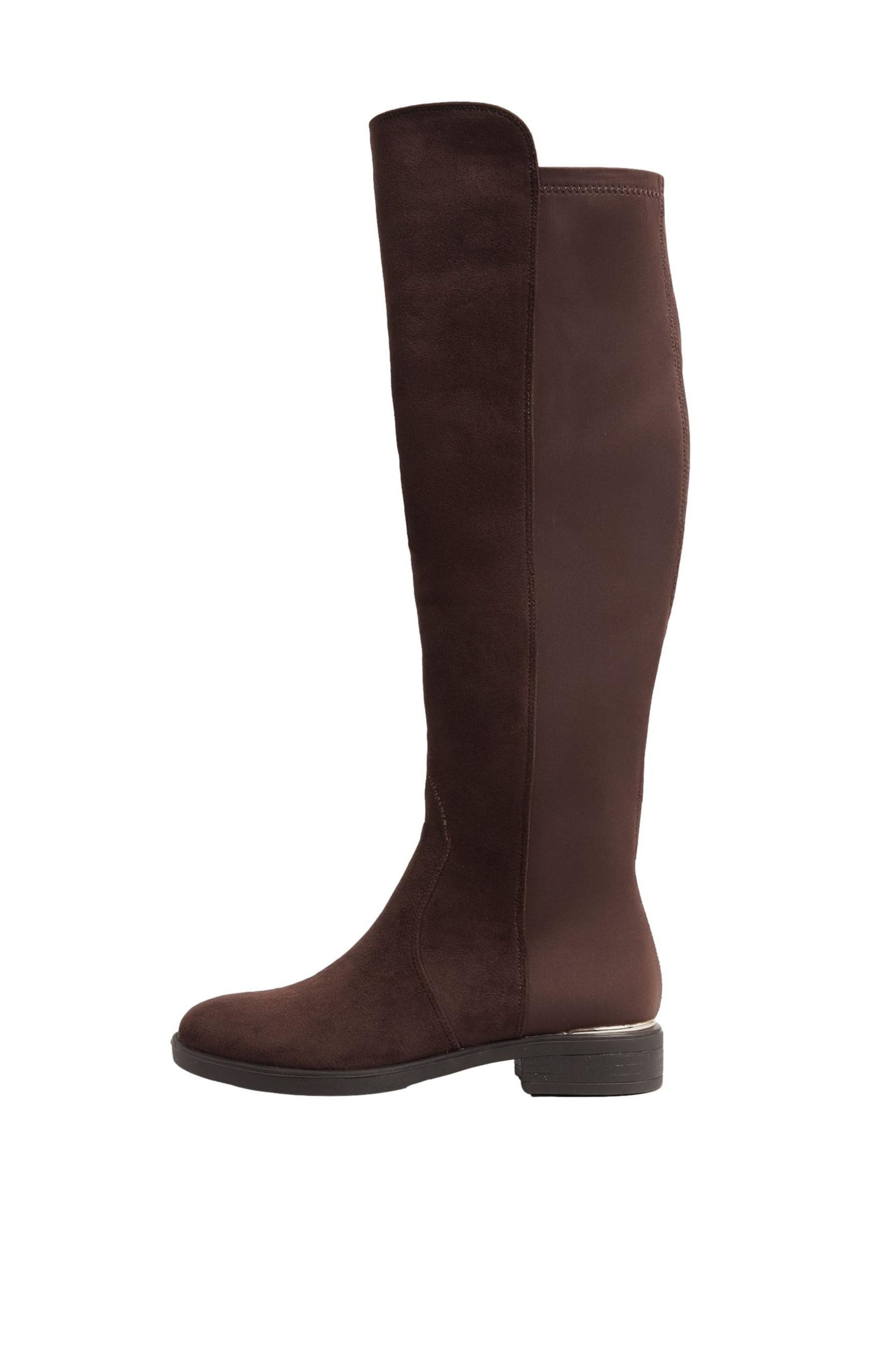 Lipsy Flache kniehohe Stiefel mit Stretch Stiefel