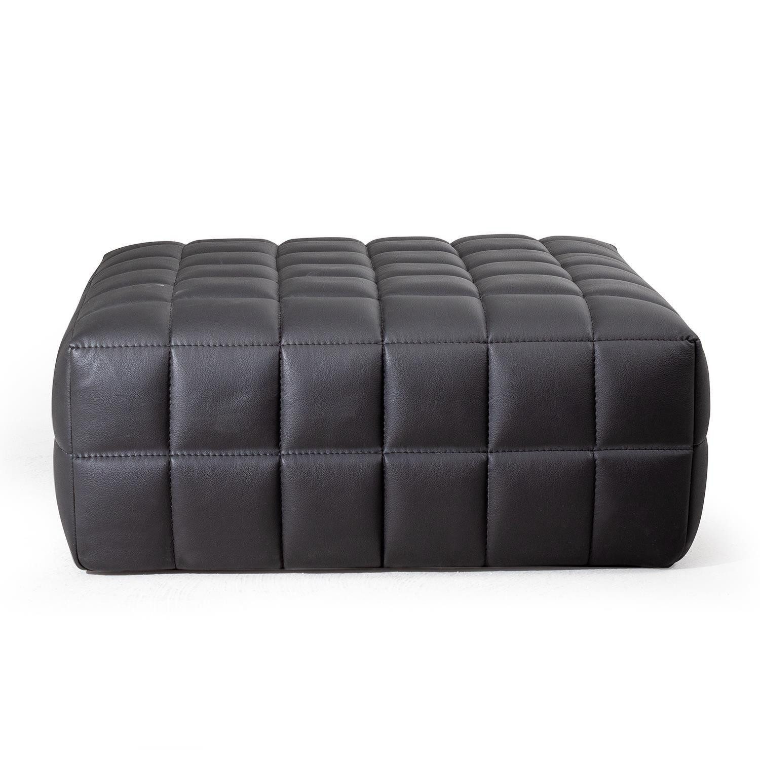 gowoll Sitzsack Lederpuf Dekorativer für Wohnzimmer Vega, Leder Schwarz