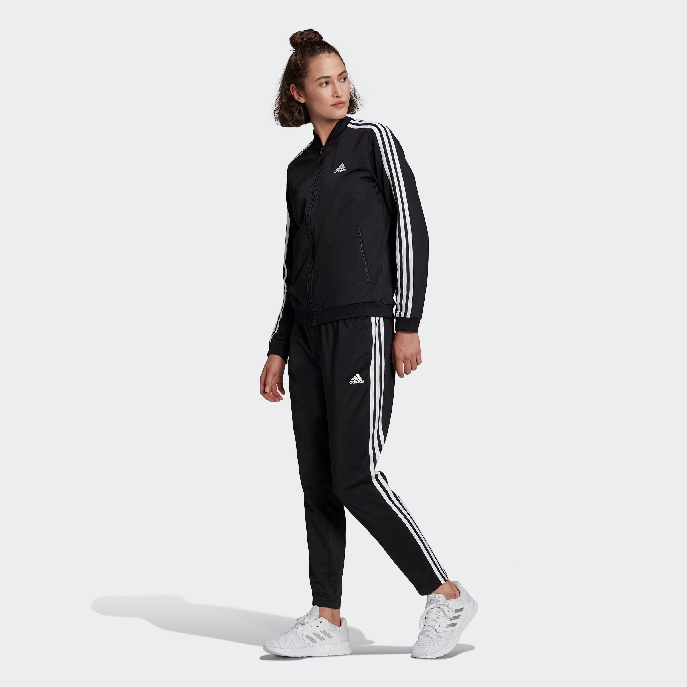 adidas Sportswear Trainingsanzug ESSENTIALS 3-STREIFEN (2-tlg) Black / White