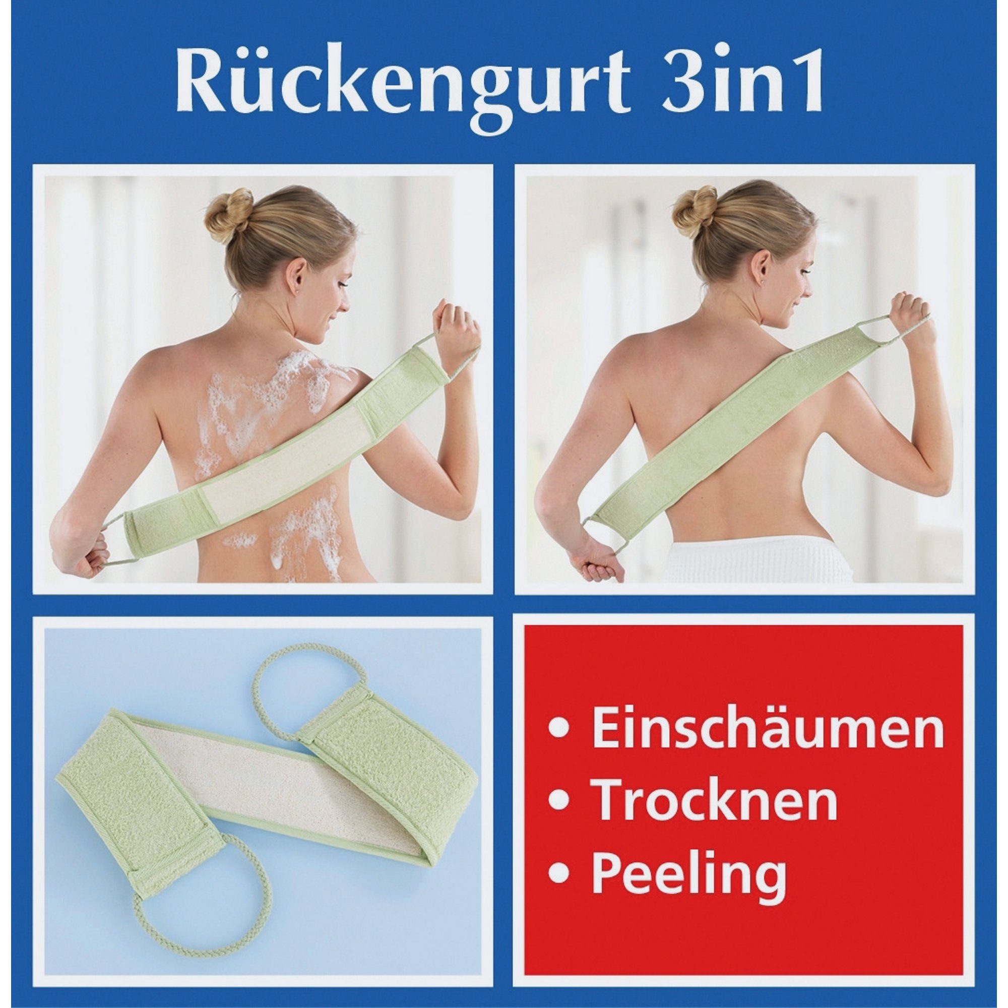 WENKO Trainingshilfe Waschgurt 3-in-1, Uni