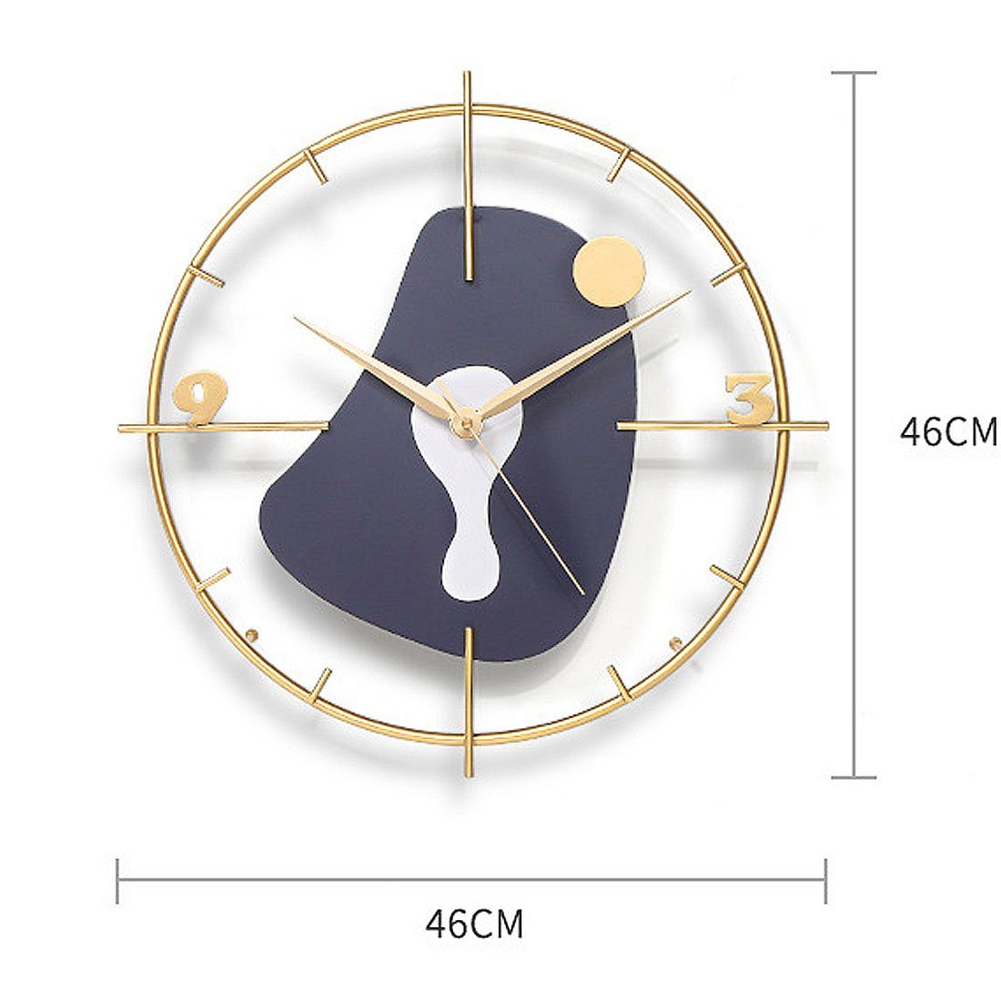 DÖRÖY Uhr,dekorative Wanduhr Wanduhr Moderne Wanduhr, stilvolle 46cm einfache stille