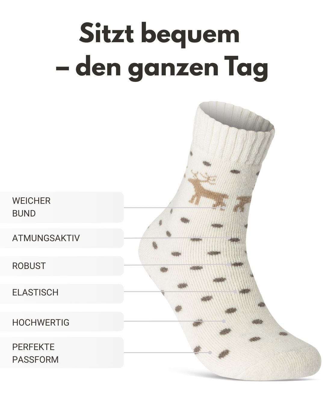 sockenkauf24 Thermosocken Damen Wintersocken warme Wollsocken Vollfrottee mit Komfortbund 5 Paar (Sortierung1., 35-38) warme Haussocken - 37800