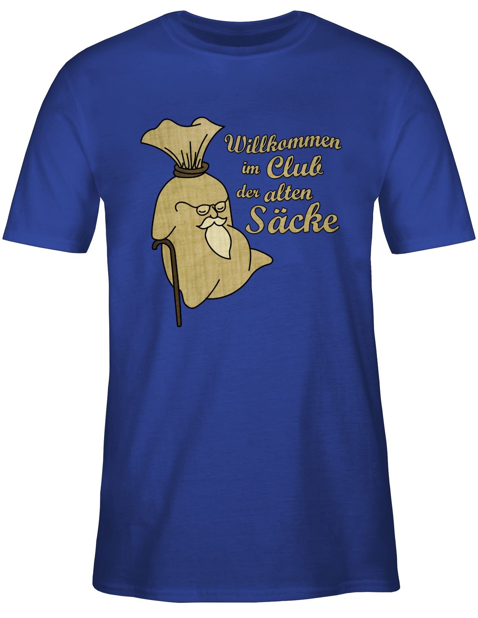 T-Shirt Säcke Geburtstag der 3 im alten 50. Royalblau Shirtracer Club Willkommen