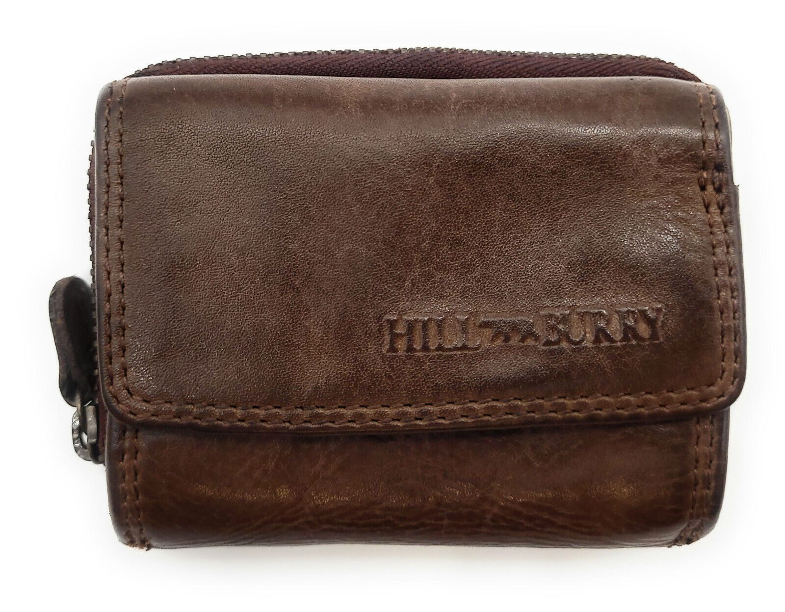 Mini Geldbörse kleines Waschleder Unisex Portemonnaie mit RFID Schutz