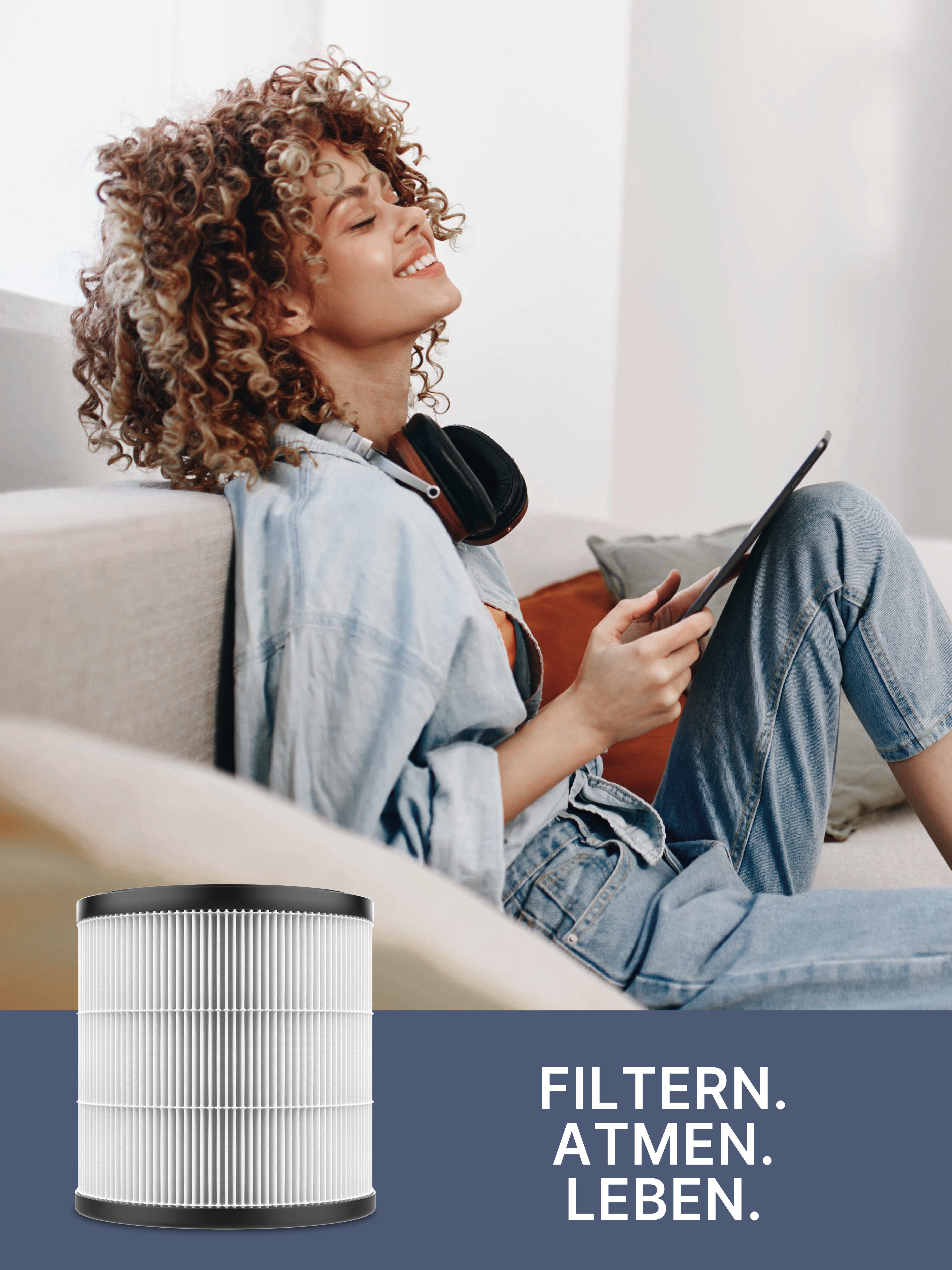 Comedes HEPA-Filter 2er Set Ersatzfilter passend für Philips AC0920 & AC0921, Zubehör für Philips Luftreiniger AC0920, AC0921