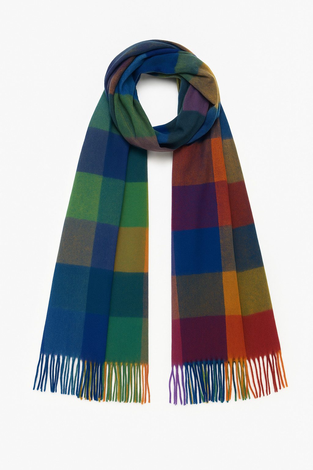 Faera Modeschal Eleganter Schal mit Muster - Leichter Stoff - Herbstmode, (1-St), 9406 in Mehrfarbig