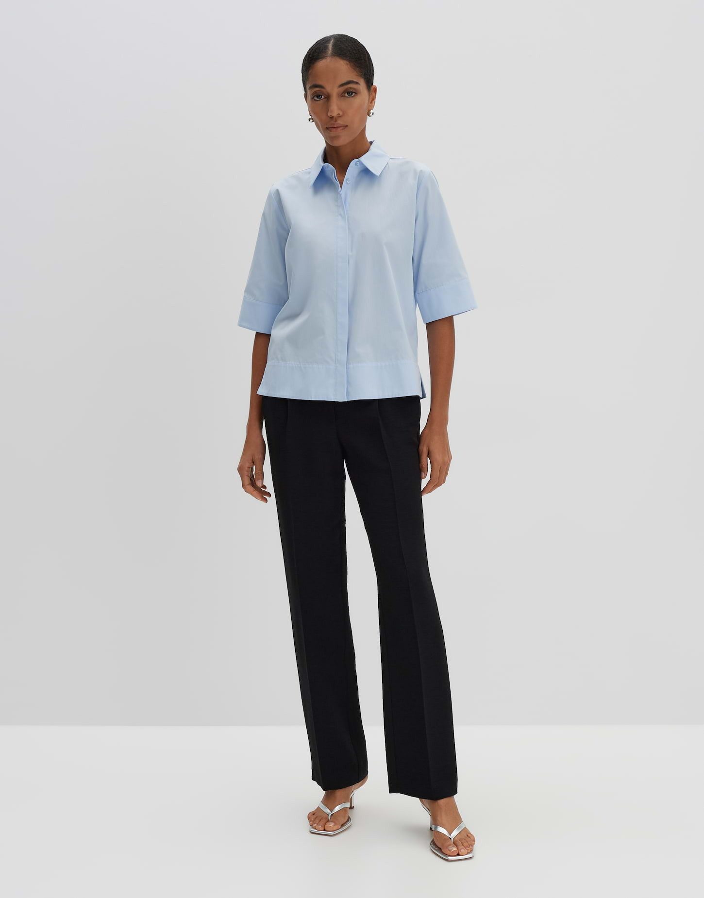 someday Hemdbluse ZARBA BUTTON UP Regular aus Baumwollpopeline