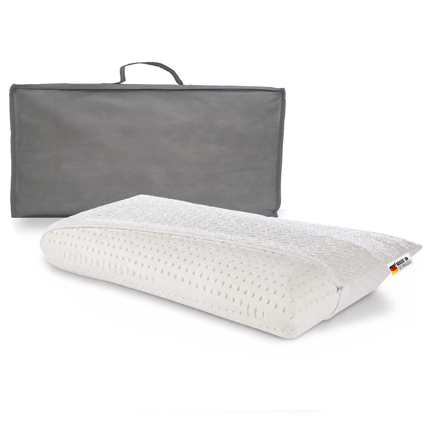 Kissen Konzepte Nackenstützkissen Druckentlastendes Gel-Viscoschaum Nackenstützkissen mit Tencel®-Bezug, Füllung: Viscoelastischer Memoryschaum, Bezug: Tencel, Rückenschläfer, Seitenschläfer, Druckentlastende Stützfunktion