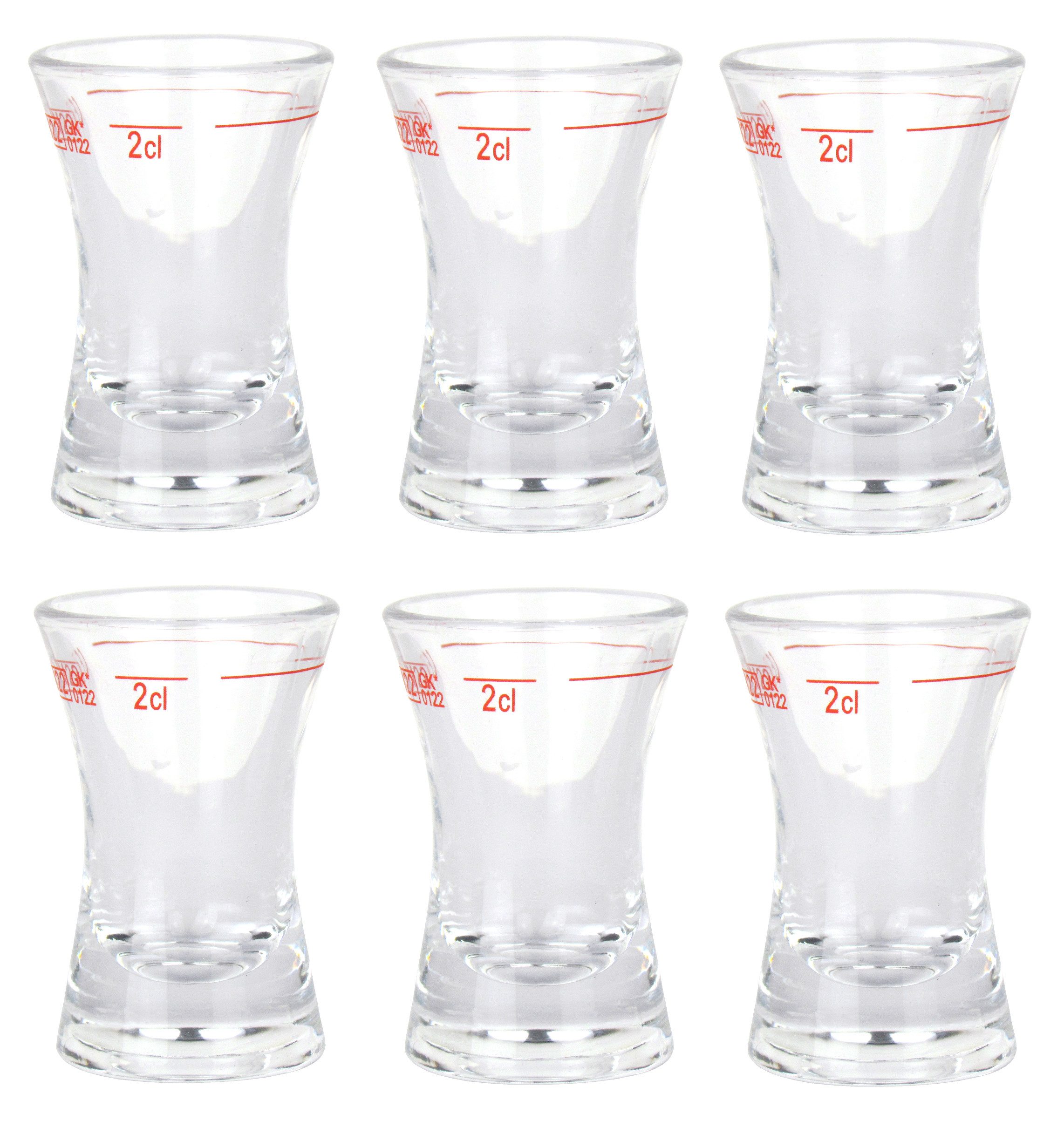 Table Roc Schnapsglas Schnapsgläser 0,2cl Stamper Stamperl Pinneken Pinnken, 6-tlg., spülmaschinengeeignet