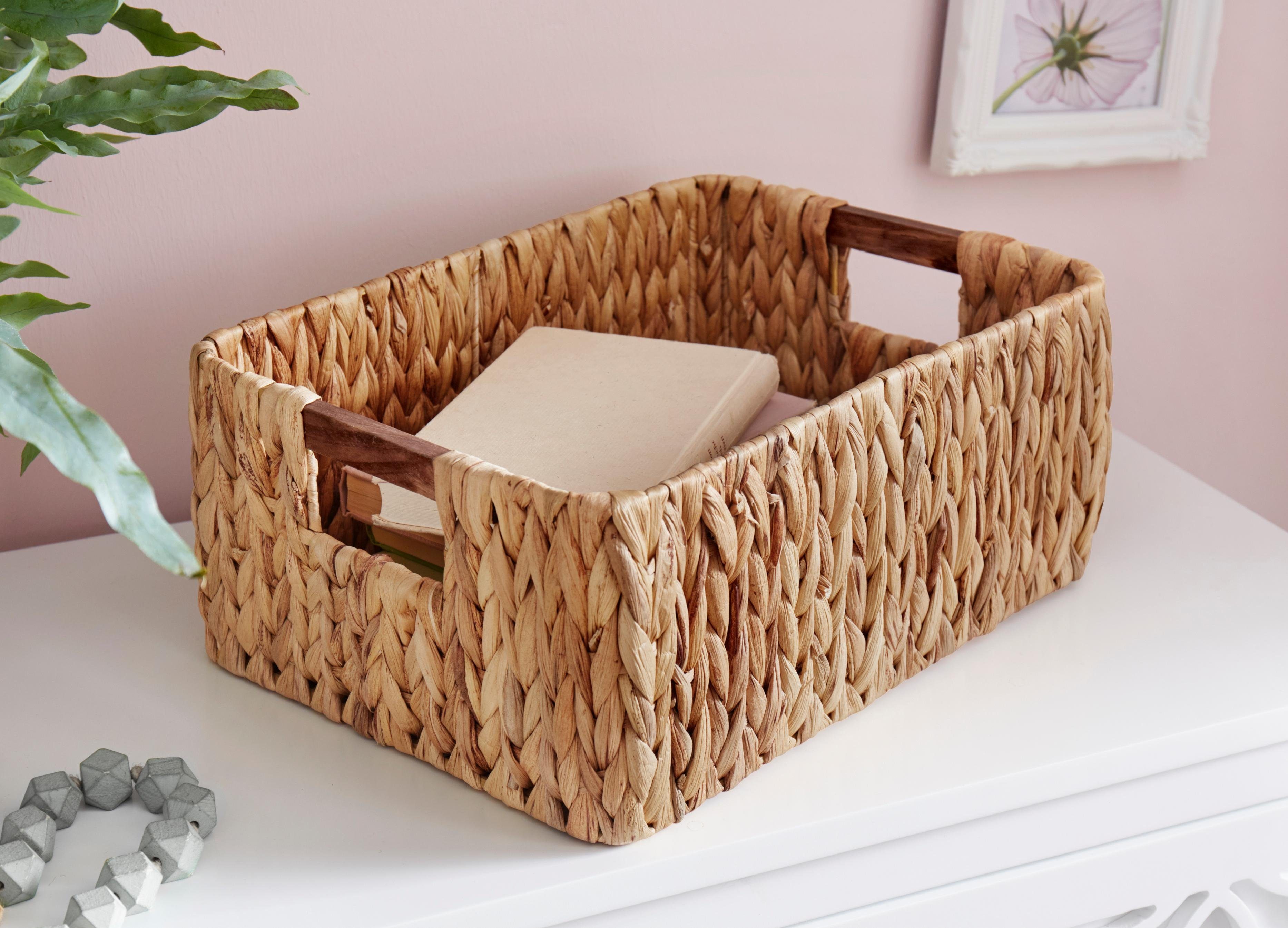 Home affaire Organizer Flechtkorb, Aufbewahrungskorb, (B/T/H): 39/27/16 cm günstig online kaufen