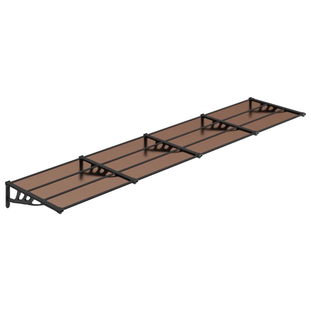 vidaXL Markise Türvordach Schwarz 396x90 cm Polycarbonat (1-St)