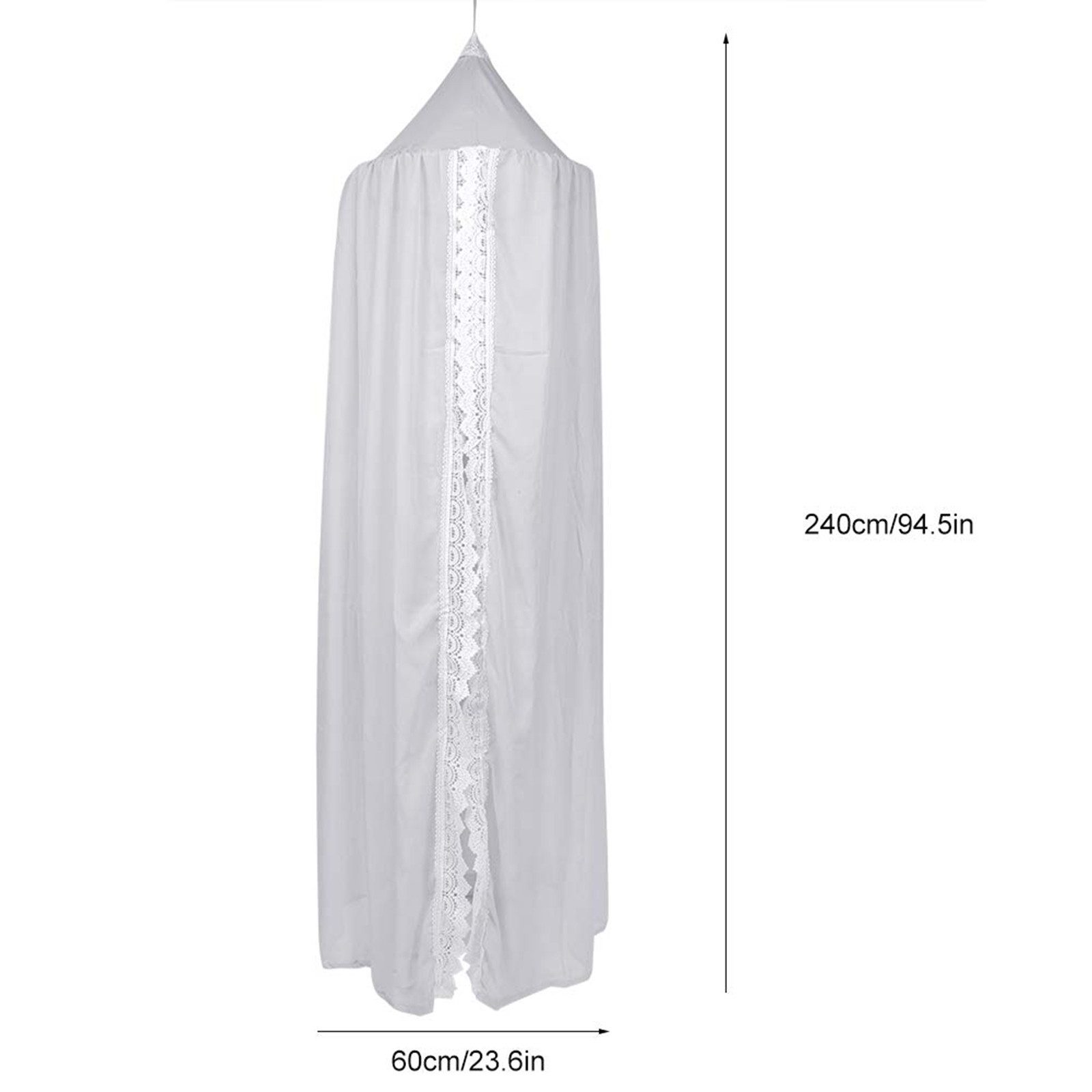 HOMELIVE Betthimmel Betthimmel Baldachin Kinderzimmer Deko, Exquisite Spitze Edging, Saumlänge 240cm*60 CM