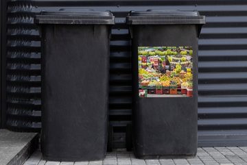 MuchoWow Wandsticker Kiste - Obst - Gemüse - Markt (1 St), Mülleimer-aufkleber, Mülltonne, Sticker, Container, Abfalbehälter