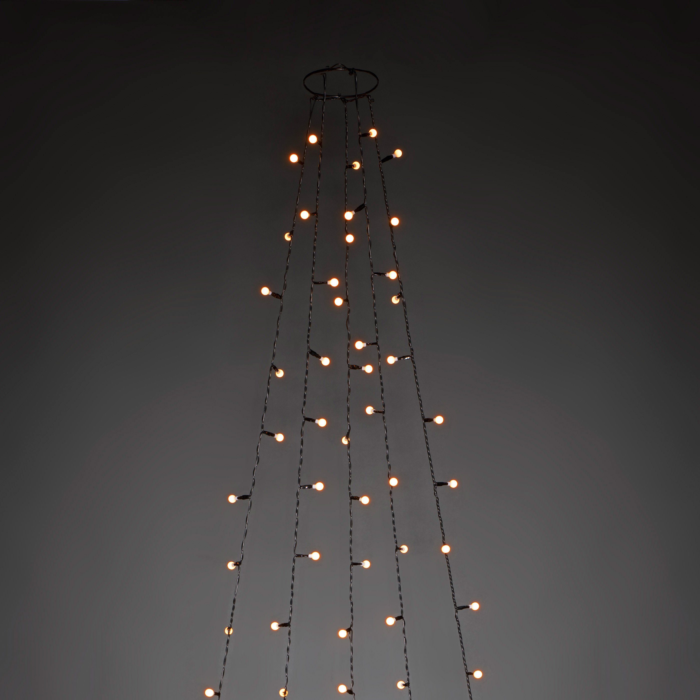 11, KONSTSMIDE à mit Dioden Ring LED-Baummantel, mit LED 150-flammig, 30 Lichterkette Globes, 5 Stränge Ø
