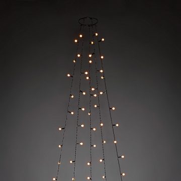 KONSTSMIDE LED-Baummantel, 150-flammig, LED Lichterkette mit Ring Ø 11, mit Globes, 5 Stränge à 30 Dioden
