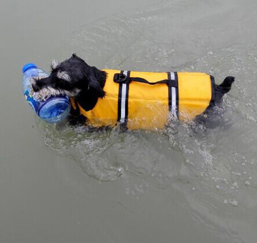 Sportlicher Gelb(stil2) Sti Hervorragendem Hunde-Schwimmweste Reißfeste Schwimmweste Neu mit GelldG