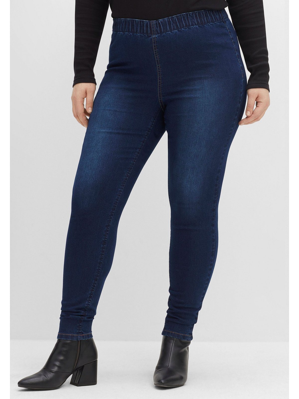Sheego Jeansjeggings Große Größen in individueller Waschung