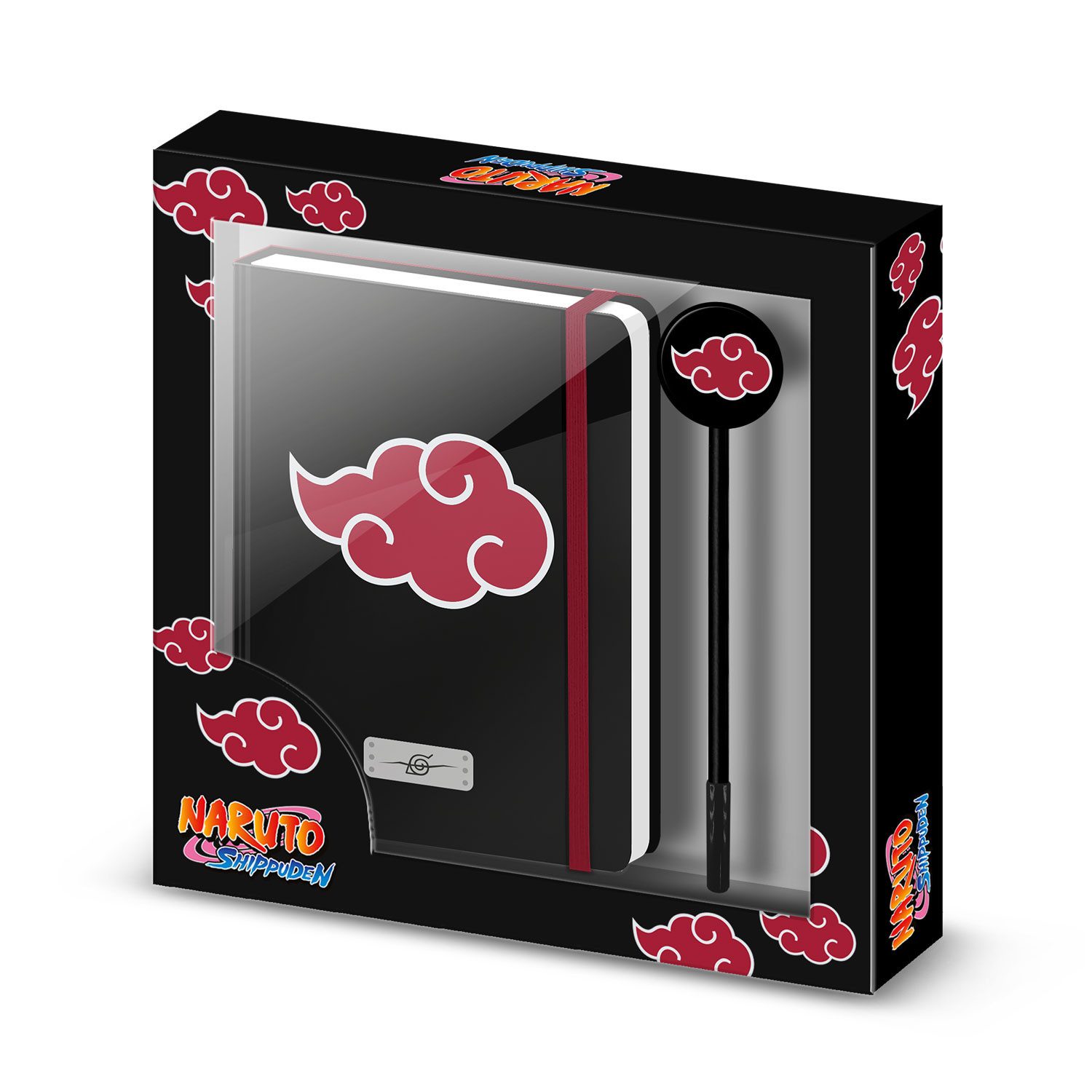 Karactermania Notizbuch Naruto Clouds Geschenkbox Tagebuch Schule Kuli, Notizbuch + Kugelschreiber