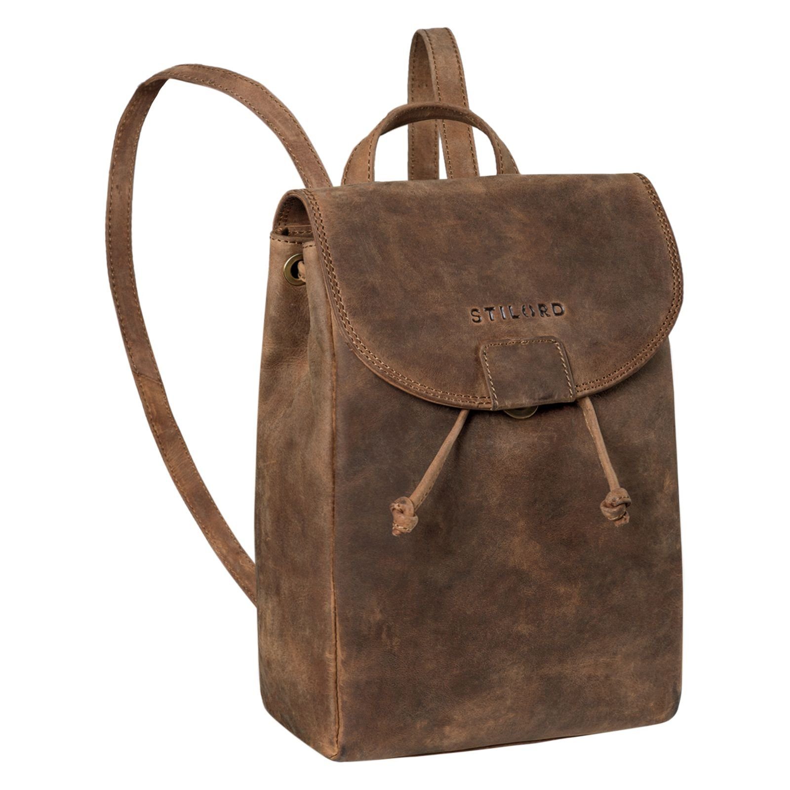 STILORD Cityrucksack "Odessa" City Backpack Klein Damen Leder