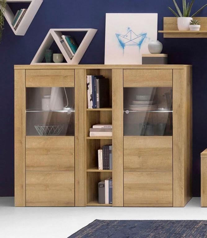 Home affaire Highboard Larona, zeitlose Hochkommode mit 2 Türen, Türkommode günstig online kaufen