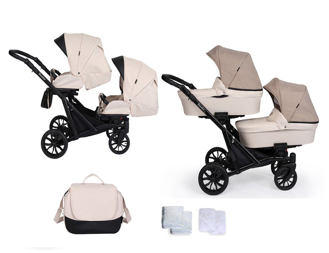 babies-on-wheels Geschwisterwagen »Zwillingskinderwagen 2 in 1 Booster  Light - 11 Teile - von Geburt bis 4 Jahre in 4 Farben« online kaufen | OTTO