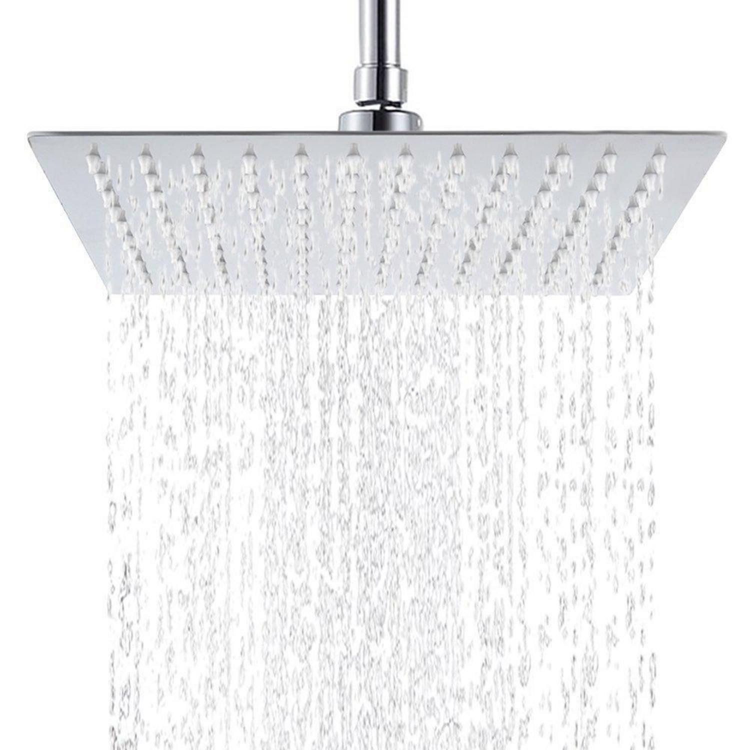 LuxusKollektion Regenduschkopf Duschkopf Regendusche 30 cm quadratisch Edelstahl Antikalkdüsen