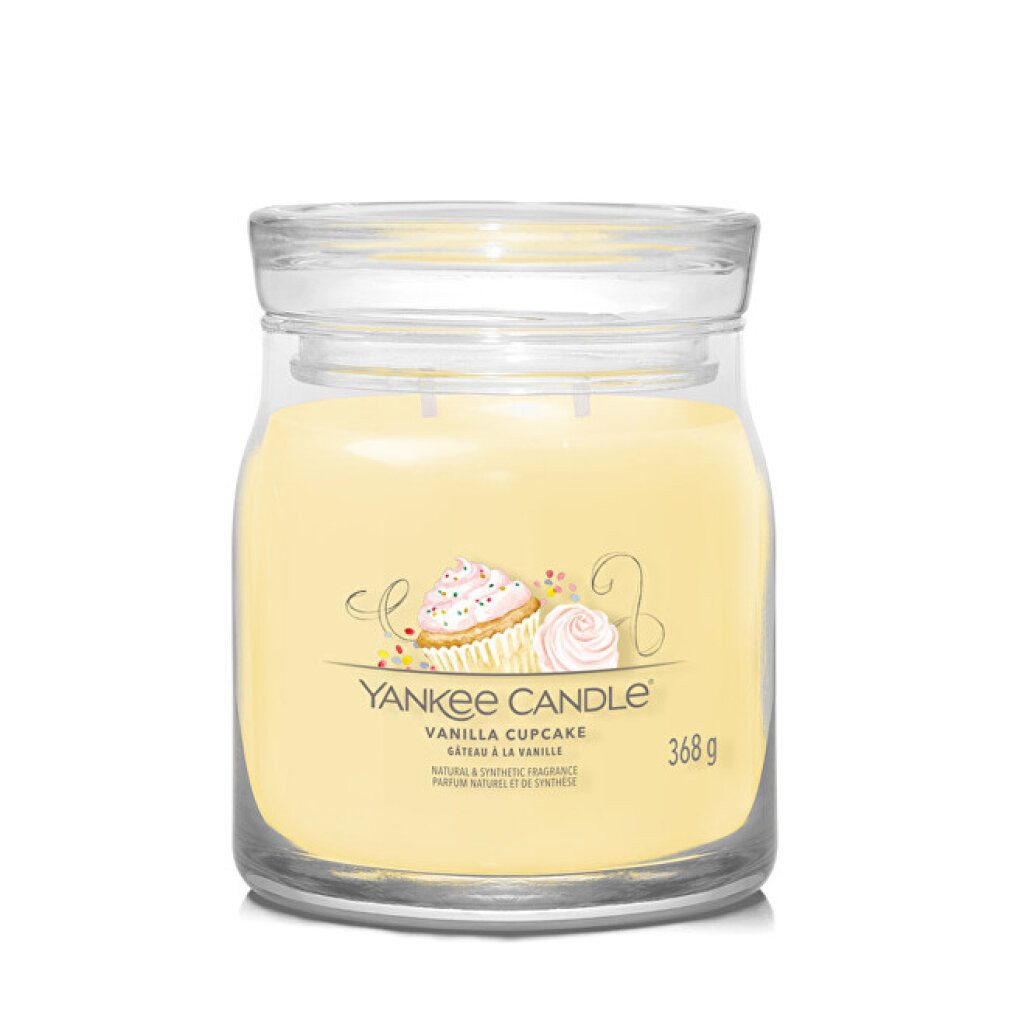 Yankee Candle Duftkerze Aromatic candle Signature glass medium Vanilla Cupcake 368 g