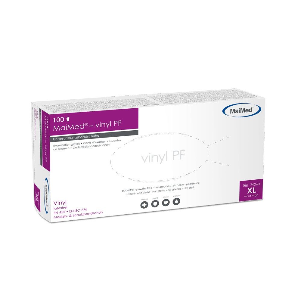 MaiMed Einweghandschuhe Vinyl Einmalhandschuhe 100 Stk, puderfrei, latexfre günstig online kaufen