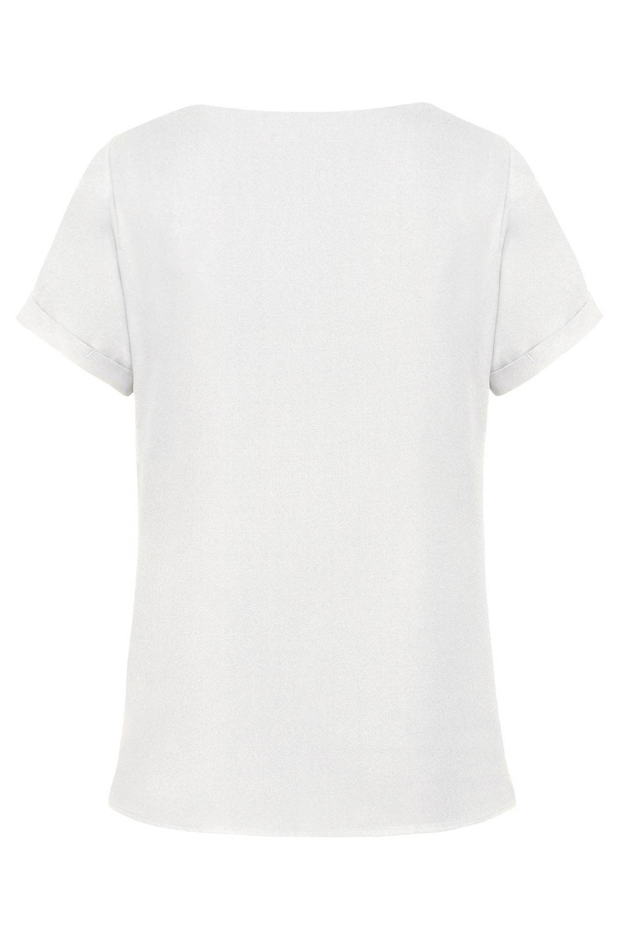 GREIFF Kurzarmbluse Greiff CHIFFON Damen Bluse Kurzarm Rundhals Regular Wei günstig online kaufen