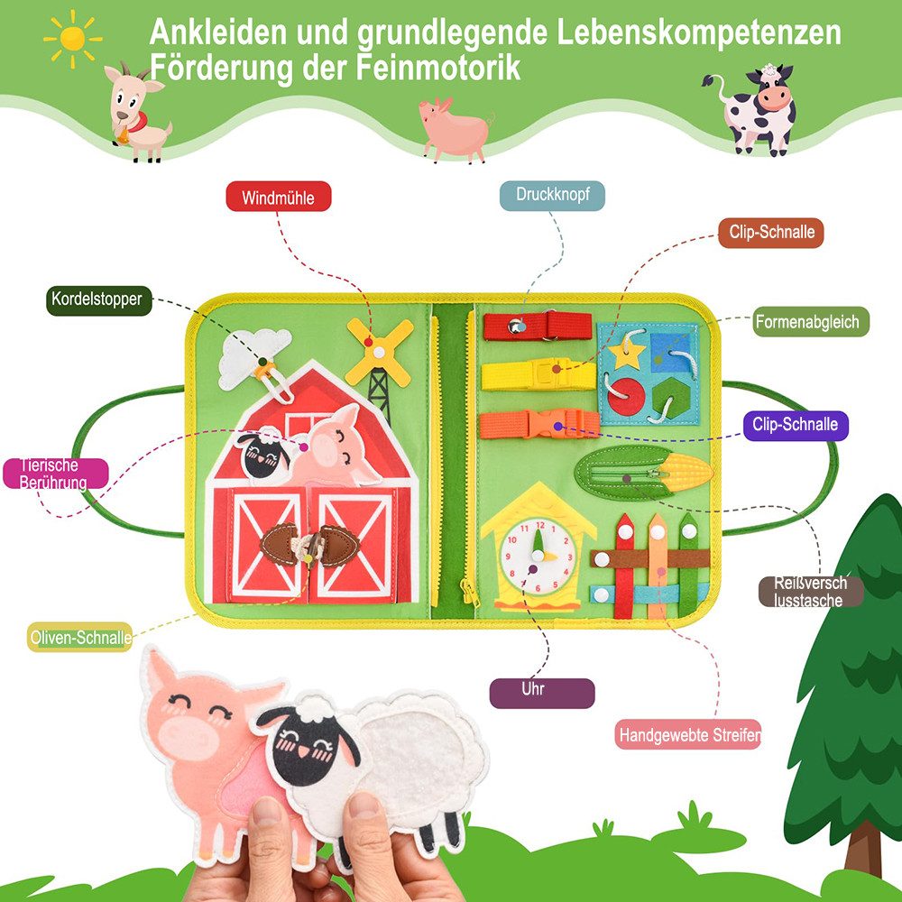 CLTYQ Lernspielzeug Montessori Busy Book für günstig online kaufen