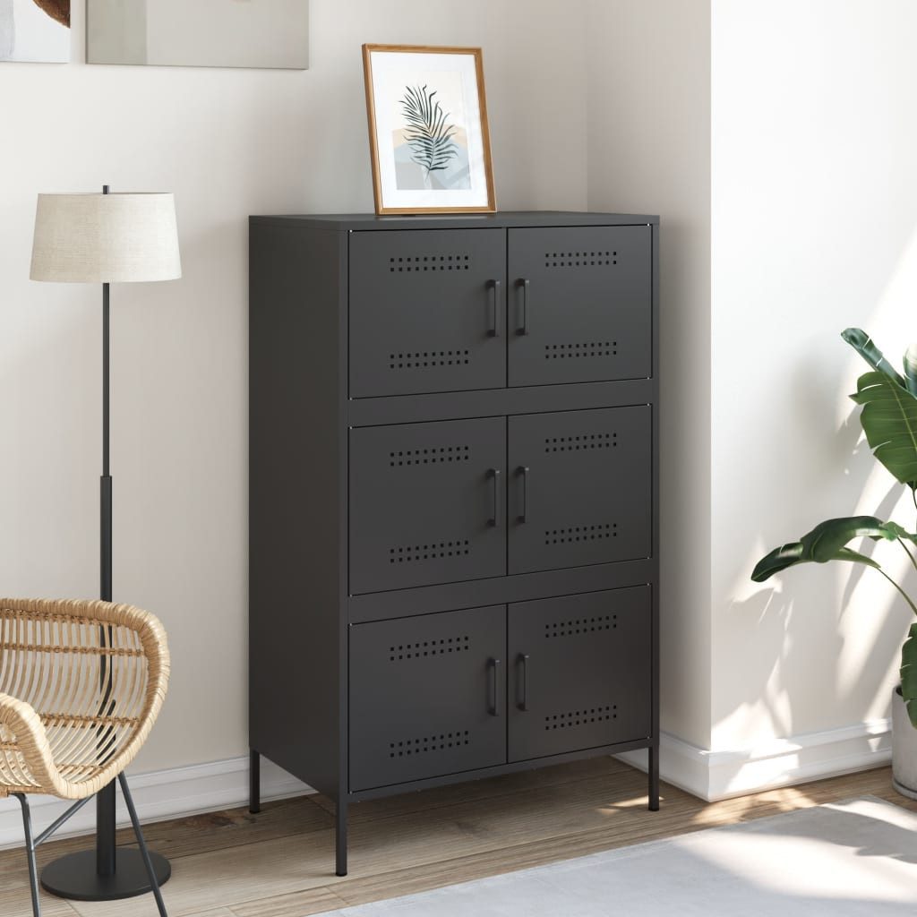 vidaXL Highboard Highboard Schwarz 68x39x113 cm günstig online kaufen