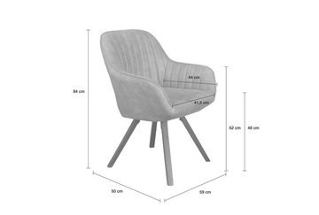 LC Home Esszimmerstuhl Esszimmerstuhl Drehstuhl »Trevina« Microfaser Polsterstuhl, AutoReturn, drehbar