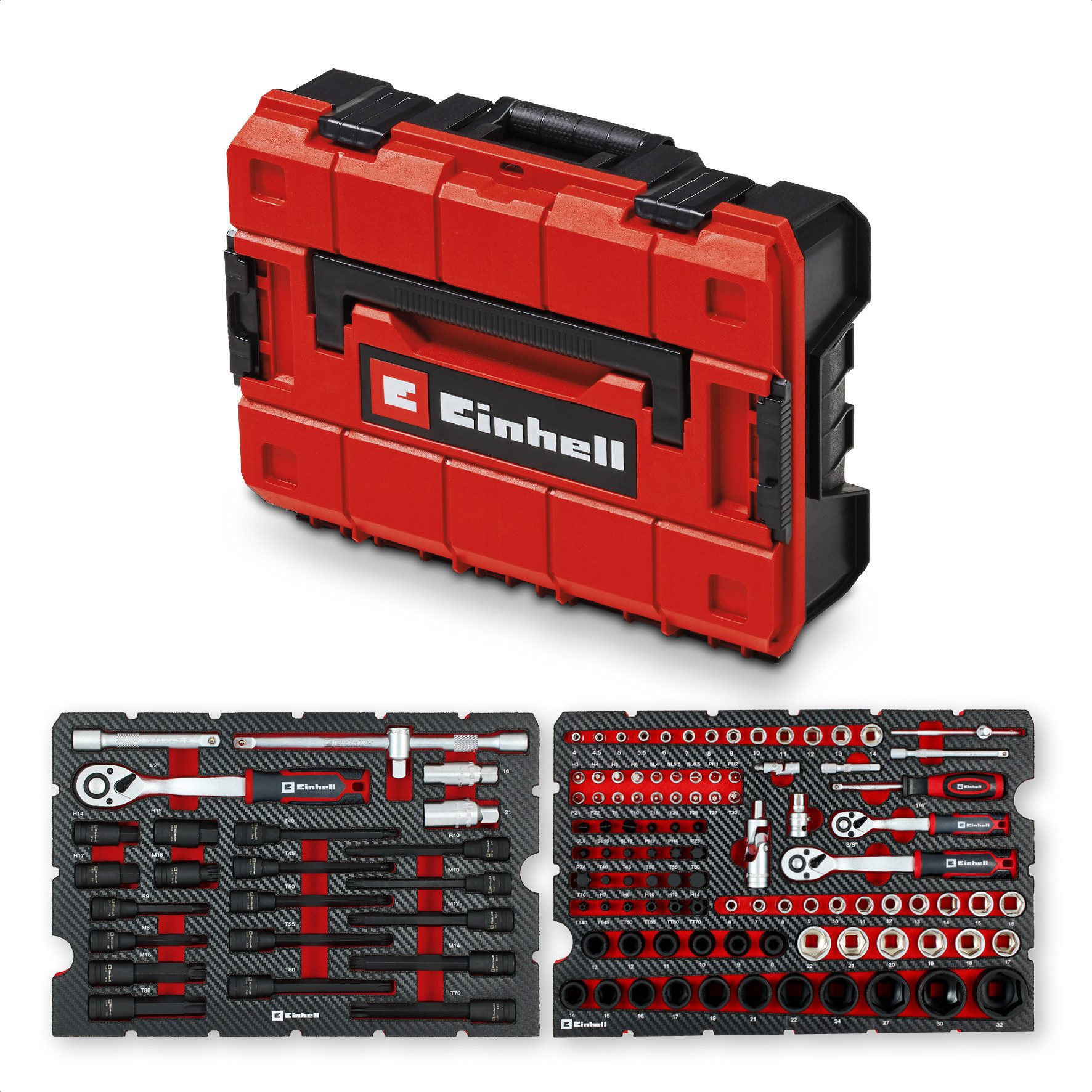 Einhell Werkzeugset Original Einhell Werkzeugkoffer KFZ E-Case 121-tlg. (KFZ-Profi, Impact, (121-tlg), Original Einhell Werkzeugkoffer KFZ E-Case 121-tlg. (KFZ-Profi, Impact