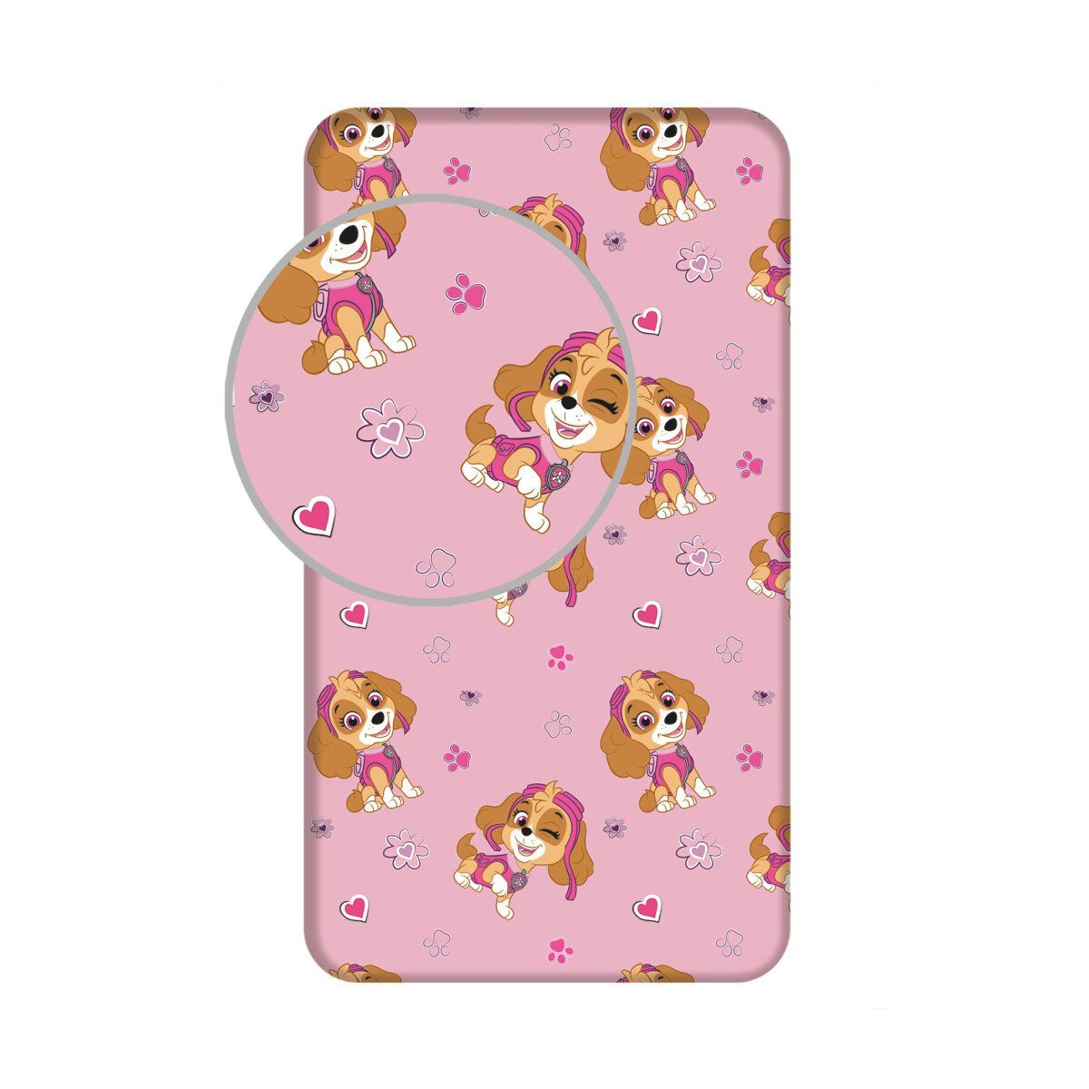 PAW PATROL Spannbettlaken Paw Patrol Skye Spannbettlaken 90x200cm – Für Mäd günstig online kaufen