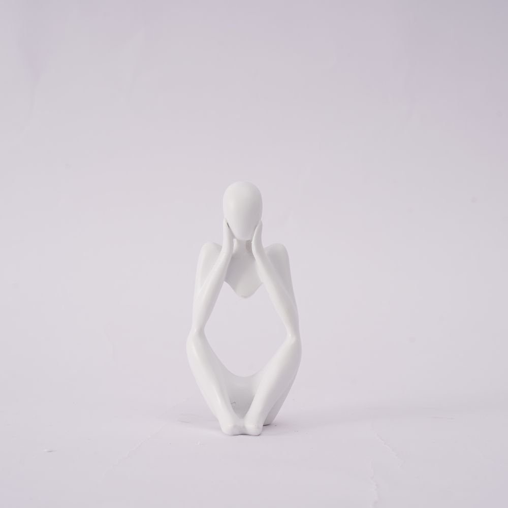 Figurenfigur,Harzdekoration), abstrakte Weihnachtsgeschenk Skulptur Weiß abstrakte Kunstfiguren, SIKAINI (Kunstobjekte,3 Stück