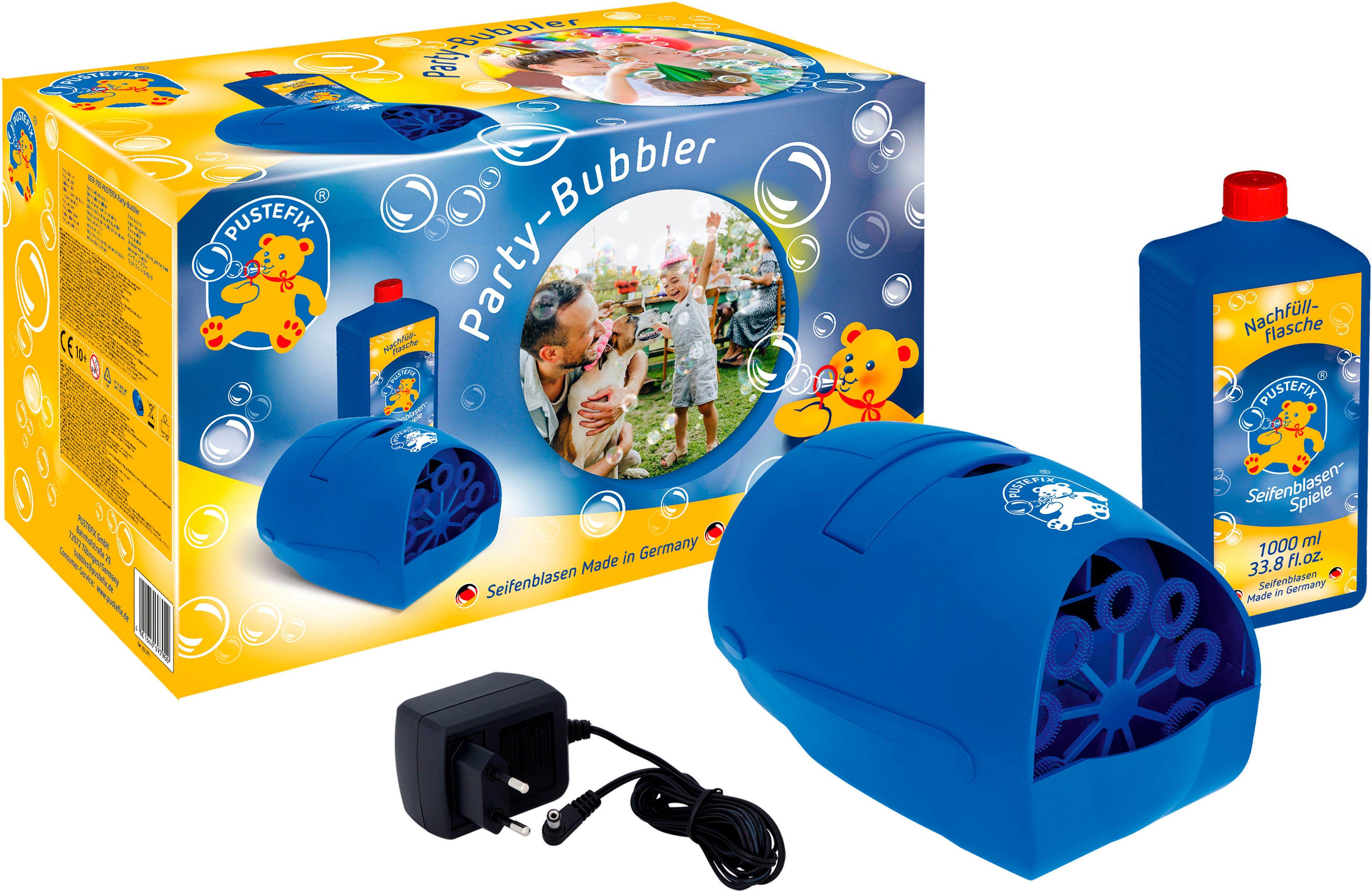 PUSTEFIX Seifenblasen Kanone Party-Bubbler, Made in Germany