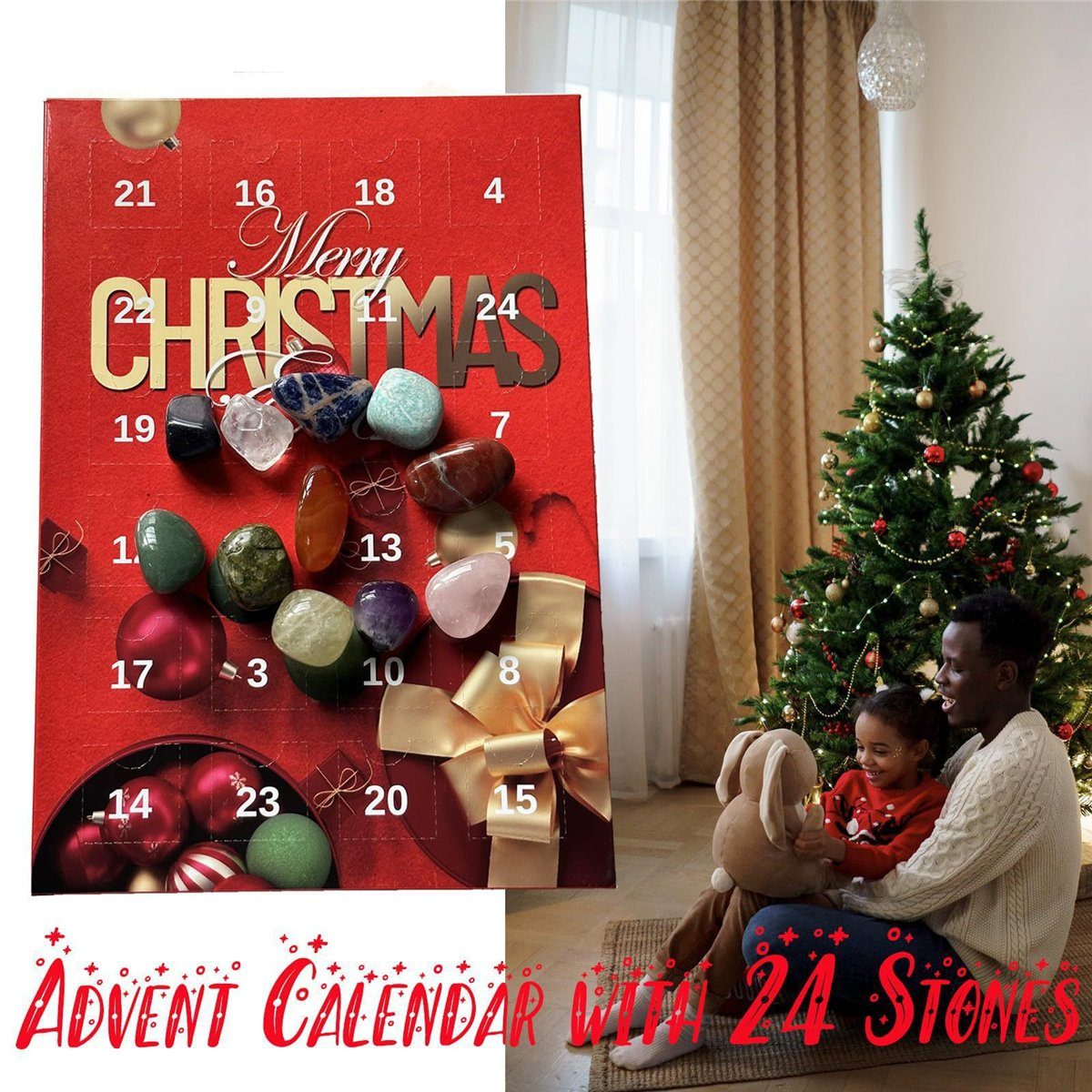 Blindbox-Geschenken (1-tlg) 24 Weihnachts-Adventskalender mit für Adventskalender Die Kinder Sterne
