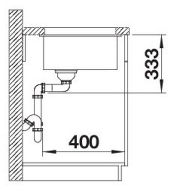 Blanco Granitspüle ROTAN 400-U, eckig, 46/43 cm, (1 St), erhältlich in mehreren Farben