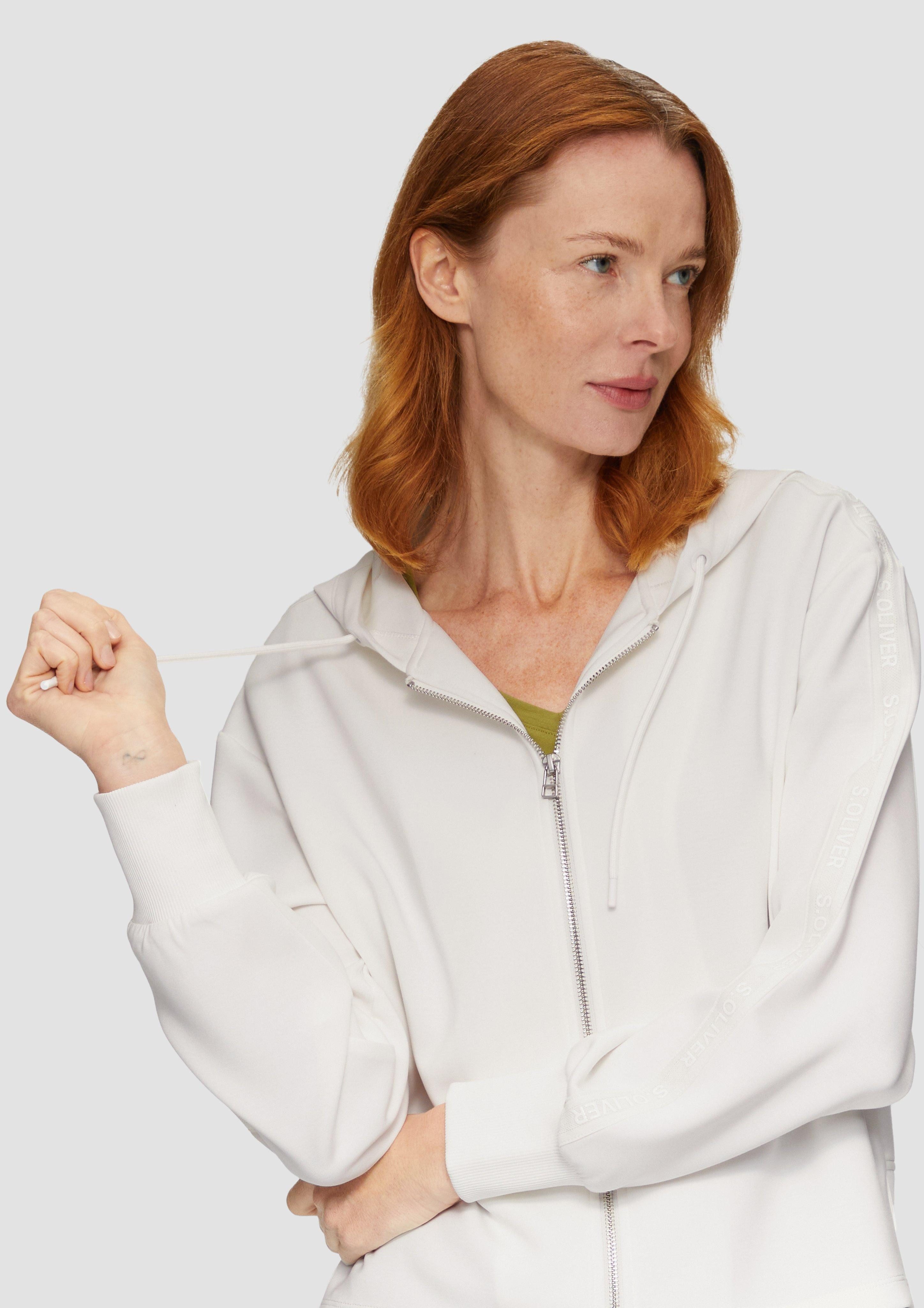 s.Oliver Sweatshirt Scuba-Sweatjacke mit Kapuze und günstig online kaufen