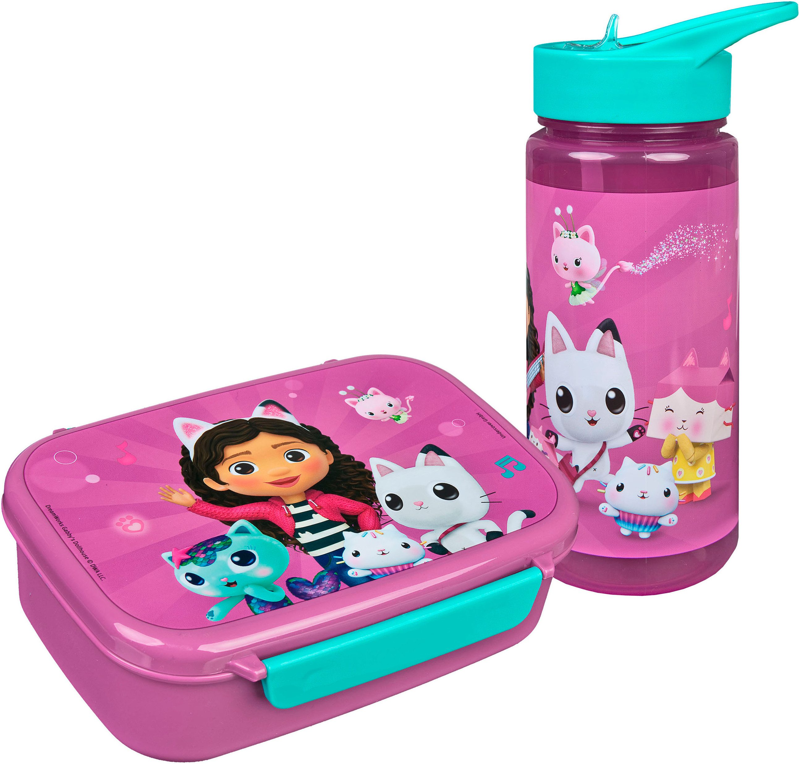 Scooli Lunchbox Gabby's Dollhouse, Kunststoff, (Set, 2-tlg), mit Trinkflasche